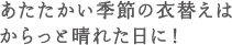仕舞い込みはしっかり干してから